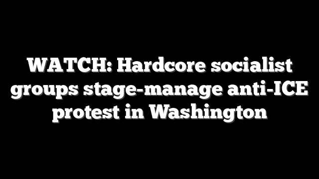 WATCH: Hardcore socialist groups stage-manage anti-ICE protest in Washington