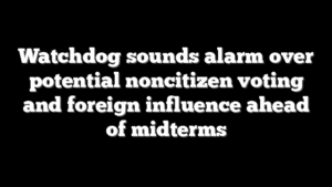 Watchdog sounds alarm over potential noncitizen voting and foreign influence ahead of midterms