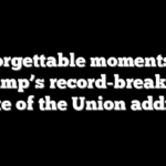 5 unforgettable moments from Trump’s record-breaking State of the Union address