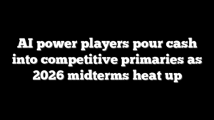 AI power players pour cash into competitive primaries as 2026 midterms heat up
