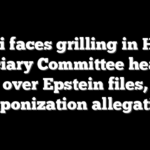 Bondi faces grilling in House Judiciary Committee hearing over Epstein files, weaponization allegations