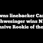 Browns linebacker Carson Schwesinger wins NFL Defensive Rookie of the Year