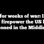 Built for weeks of war: Inside the firepower the US has positioned in the Middle East