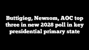 Buttigieg, Newsom, AOC top three in new 2028 poll in key presidential primary state