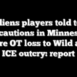 Canadiens players told to take precautions in Minnesota before OT loss to Wild amid ICE outcry: report