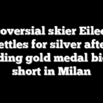Controversial skier Eileen Gu settles for silver after defending gold medal bid falls short in Milan
