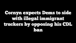 Cornyn expects Dems to side with illegal immigrant truckers by opposing his CDL ban
