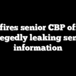 DHS fires senior CBP official for allegedly leaking sensitive information