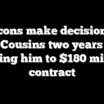 Falcons make decision on Kirk Cousins two years after signing him to $180 million contract