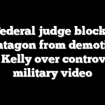 Federal judge blocks Pentagon from demoting Mark Kelly over controversial military video