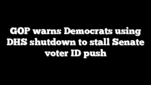 GOP warns Democrats using DHS shutdown to stall Senate voter ID push