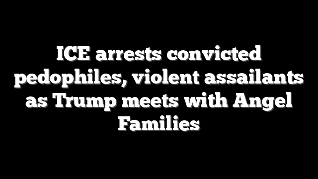ICE arrests convicted pedophiles, violent assailants as Trump meets with Angel Families