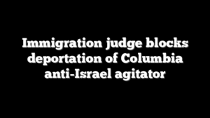Immigration judge blocks deportation of Columbia anti-Israel agitator