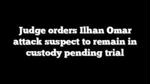 Judge orders Ilhan Omar attack suspect to remain in custody pending trial