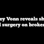 Lindsey Vonn reveals she had third surgery on broken leg