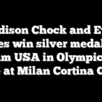 Madison Chock and Evan Bates win silver medal for Team USA in Olympic ice dance at Milan Cortina Games
