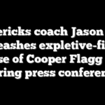 Mavericks coach Jason Kidd unleashes expletive-filled defense of Cooper Flagg usage during press conference