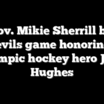 NJ Gov. Mikie Sherrill booed at Devils game honoring US Olympic hockey hero Jack Hughes