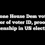 Only one House Dem voted in favor of voter ID, proof of citizenship in US elections