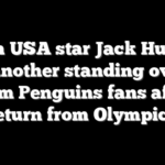Team USA star Jack Hughes gets another standing ovation from Penguins fans after return from Olympics
