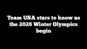 Team USA stars to know as the 2026 Winter Olympics begin