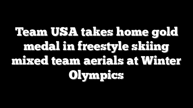 Team USA takes home gold medal in freestyle skiing mixed team aerials at Winter Olympics