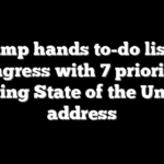 Trump hands to-do list to Congress with 7 priorities during State of the Union address