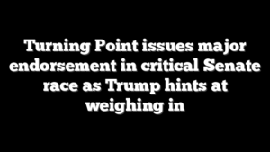 Turning Point issues major endorsement in critical Senate race as Trump hints at weighing in
