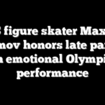 US figure skater Maxim Naumov honors late parents in emotional Olympic performance