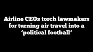 Airline CEOs torch lawmakers for turning air travel into a ‘political football’
