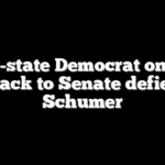 Blue-state Democrat on fast track to Senate defies Schumer