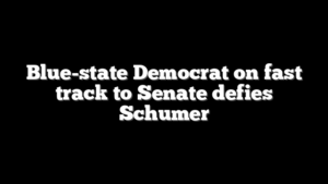 Blue-state Democrat on fast track to Senate defies Schumer