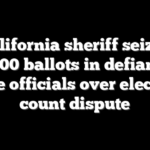 California sheriff seizes 650,000 ballots in defiance of state officials over election count dispute