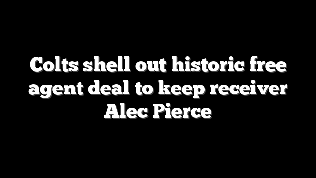 Colts shell out historic free agent deal to keep receiver Alec Pierce
