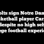 Colts sign Notre Dame basketball player Carson Towt despite no high school or college football experience