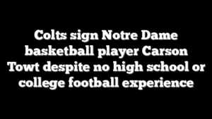 Colts sign Notre Dame basketball player Carson Towt despite no high school or college football experience