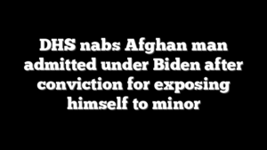 DHS nabs Afghan man admitted under Biden after conviction for exposing himself to minor