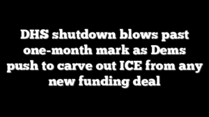 DHS shutdown blows past one-month mark as Dems push to carve out ICE from any new funding deal