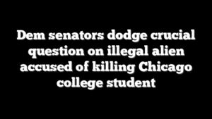 Dem senators dodge crucial question on illegal alien accused of killing Chicago college student