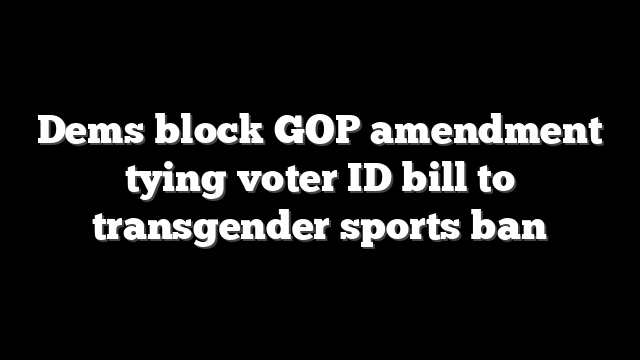 Dems block GOP amendment tying voter ID bill to transgender sports ban