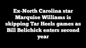 Ex-North Carolina star Marquise Williams is skipping Tar Heels games as Bill Belichick enters second year