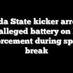 Florida State kicker arrested for alleged battery on law enforcement during spring break