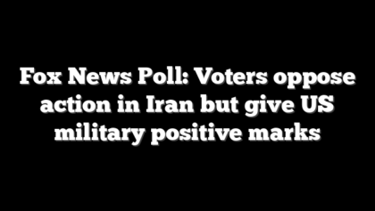 Fox News Poll: Voters oppose action in Iran but give US military positive marks