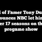 Hall of Famer Tony Dungy announces NBC let him go after 17 seasons on their pregame show