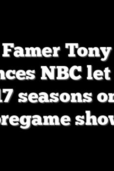 Hall of Famer Tony Dungy announces NBC let him go after 17 seasons on their pregame show