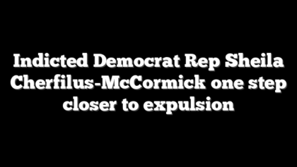 Indicted Democrat Rep Sheila Cherfilus-McCormick one step closer to expulsion