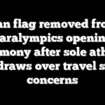 Iran flag removed from Paralympics opening ceremony after sole athlete withdraws over travel safety concerns