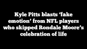 Kyle Pitts blasts ‘fake emotion’ from NFL players who skipped Rondale Moore’s celebration of life