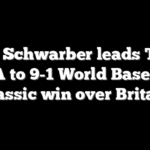 Kyle Schwarber leads Team USA to 9-1 World Baseball Classic win over Britain