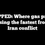 MAPPED: Where gas prices are rising the fastest from the Iran conflict